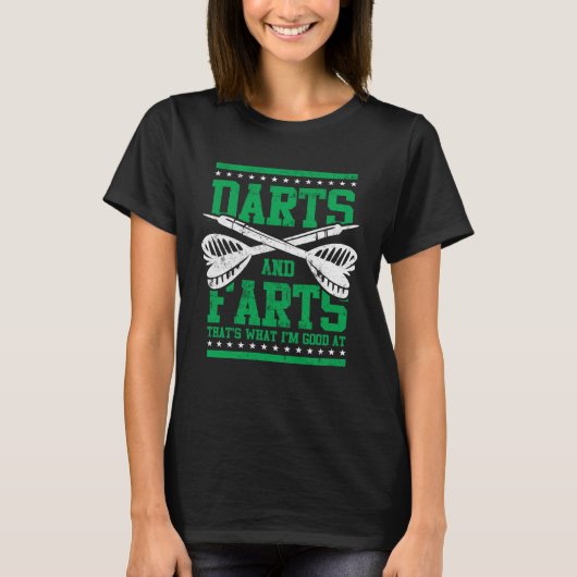 T-shirt Farts and Darts Dart Player for Men Great Game (Devant)