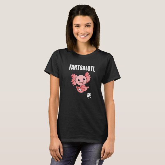 T-shirt Fartsalotl Axolotl Farting Flatulence Humour (Devant entier)