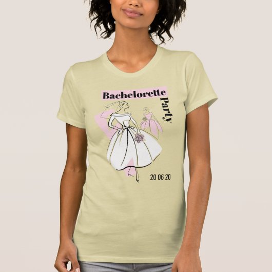 T-shirt Fashion Bride Neutral Group Bachelorette Party (Devant)