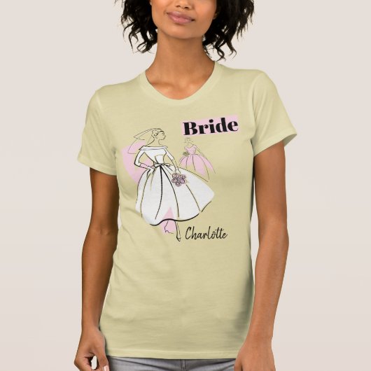 T-shirt Fashion Bride Neutral Group Mariée Nom de (Devant)