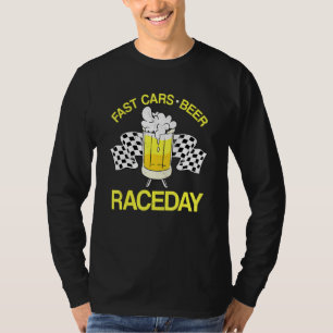 T-shirt Fast Cars Beer Raceday Race Track Course