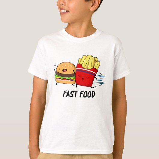 T-shirt Fast Food Burger Drôle Et Fries Pun (Devant)