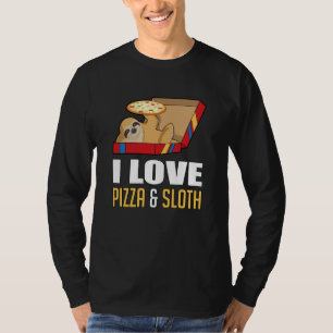 T-shirt Fast Food Burger Sloth Funny Pizza Eat Idée cadeau
