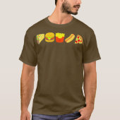 T-shirt Fast Food Burger Taco French Fries Hot Dog Pizza (Devant)