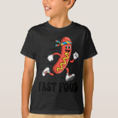 T-shirt Fast Food Funny Pun Working Out Running Jogging Gy (Devant)
