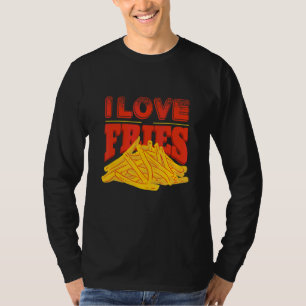 T-shirt Fast Food Junkie Chips Red White Fun