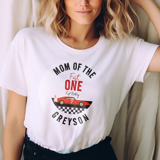 T-shirt Fast One Race Car Boy 1ère fête d'anniversaire