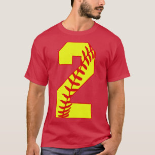 T-shirt Fastpitball Softball Numéro 2 2 Softball Jersey Un