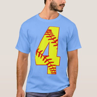 T-shirt Fastpitball Softball Numéro 4 4 Softball Jersey Un