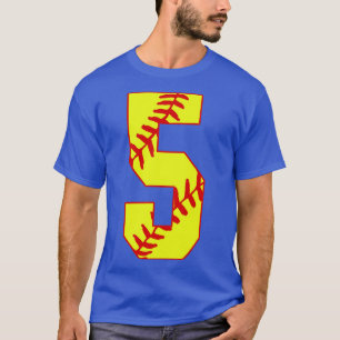 T-shirt Fastpitball Softball Numéro 5 5 Softball Jersey Un