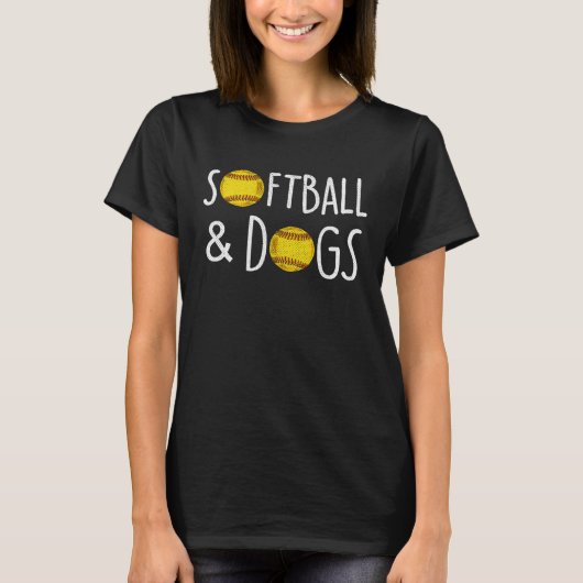 T-shirt Fastpitch Dog Softball (Devant)