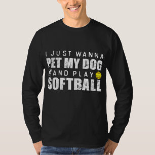 T-shirt Fastpitch Softball Funny Chien