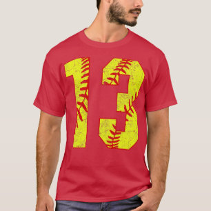 T-shirt Fastpitch Softball Numéro 13 13 Softball Jersey U