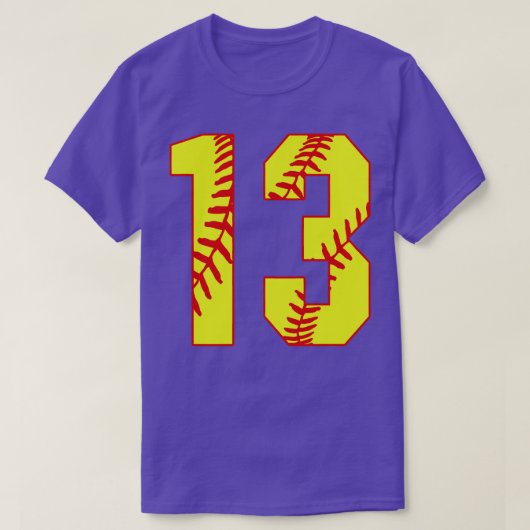 T-shirt Fastpitch Softball Numéro 13 13 Softball Jersey U (Design devant)