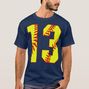 T-shirt Fastpitch Softball Numéro 13 13 Softball Shirt Jer