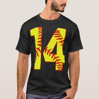 T-shirt Fastpitch Softball Numéro 14 14 Softball Jersey U