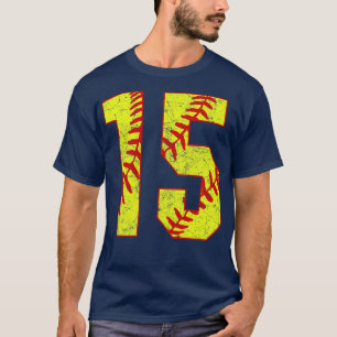 T-shirt Fastpitch Softball Numéro 15 15 Softball Jersey U
