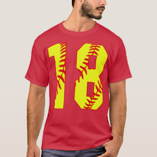 T-shirt Fastpitch Softball Numéro 18 18 Softball Jersey U