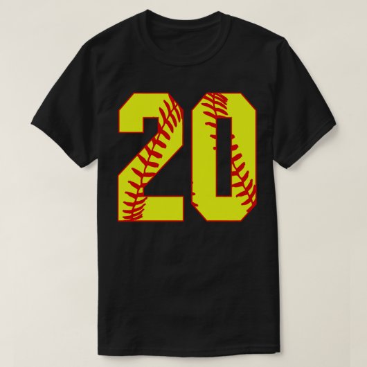 T-shirt Fastpitch Softball Numéro 20 20 Softball Jersey U (Design devant)