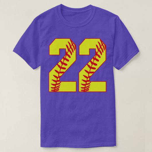 T-shirt Fastpitch Softball Numéro 22 22 Softball Jersey U (Design devant)