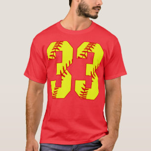 T-shirt Fastpitch Softball Numéro 33 33 Softball Jersey U