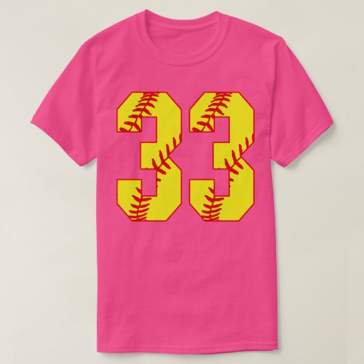T-shirt Fastpitch Softball Numéro 33 33 Softball Jersey U (Design devant)
