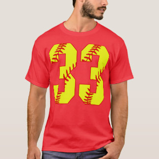 T-shirt Fastpitch Softball Numéro 33 33 Softball Shirt Jer