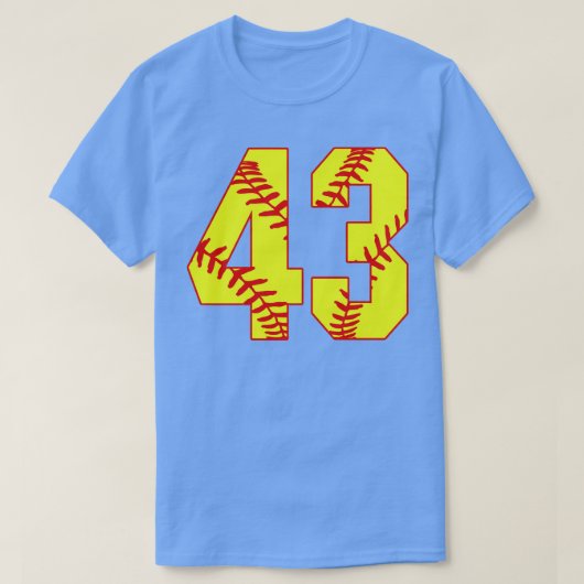 T-shirt Fastpitch Softball Numéro 43 43 Softball Jersey U (Design devant)