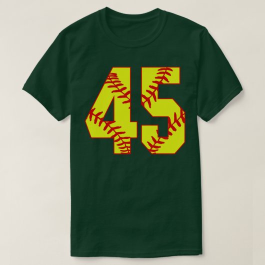 T-shirt Fastpitch Softball Numéro 45 45 Softball Jersey U (Design devant)