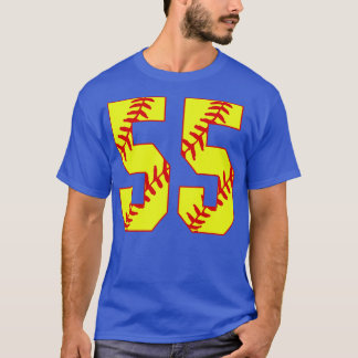 T-shirt Fastpitch Softball Numéro 55 55 Softball Jersey U