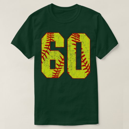 T-shirt Fastpitch Softball Numéro 60 60 Softball Jersey U (Design devant)