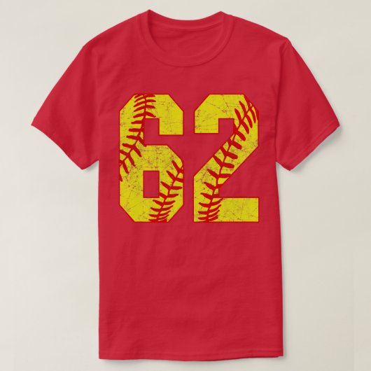 T-shirt Fastpitch Softball Numéro 62 62 Softball Jersey U (Design devant)