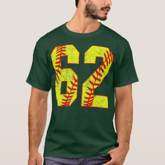 T-shirt Fastpitch Softball Numéro 62 62 Softball Jersey U
