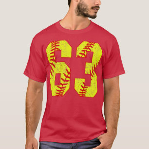 T-shirt Fastpitch Softball Numéro 63 63 Softball Jersey U