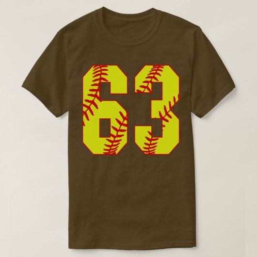 T-shirt Fastpitch Softball Numéro 63 63 Softball Jersey U (Design devant)