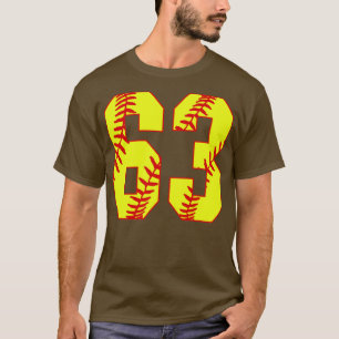 T-shirt Fastpitch Softball Numéro 63 63 Softball Jersey U