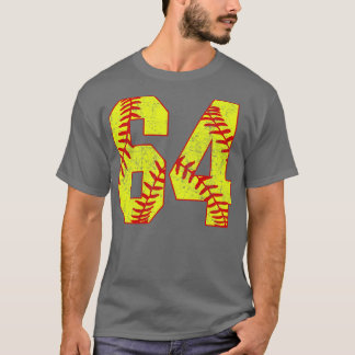 T-shirt Fastpitch Softball Numéro 64 64 Softball Jersey U