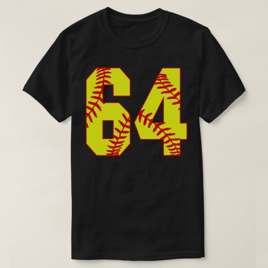 T-shirt Fastpitch Softball Numéro 64 64 Softball Jersey U (Design devant)