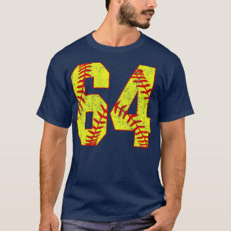 T-shirt Fastpitch Softball Numéro 64 64 Softball Shirt Jer
