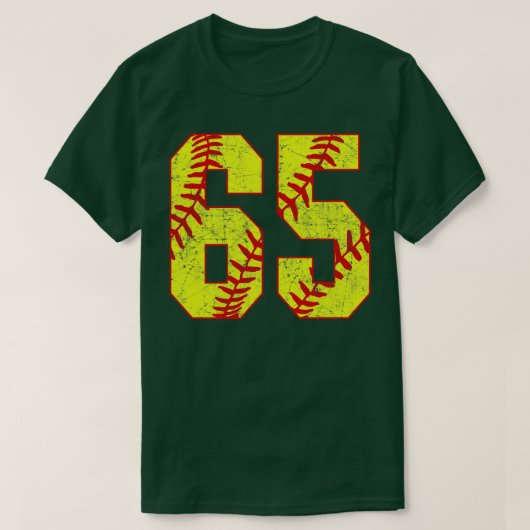 T-shirt Fastpitch Softball Numéro 65 65 Softball Jersey U (Design devant)