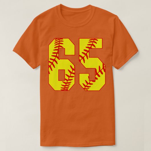 T-shirt Fastpitch Softball Numéro 65 65 Softball Jersey U (Design devant)