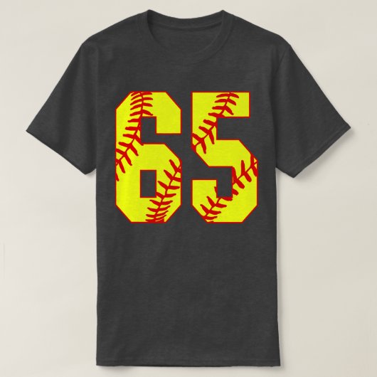 T-shirt Fastpitch Softball Numéro 65 65 Softball Jersey U (Design devant)