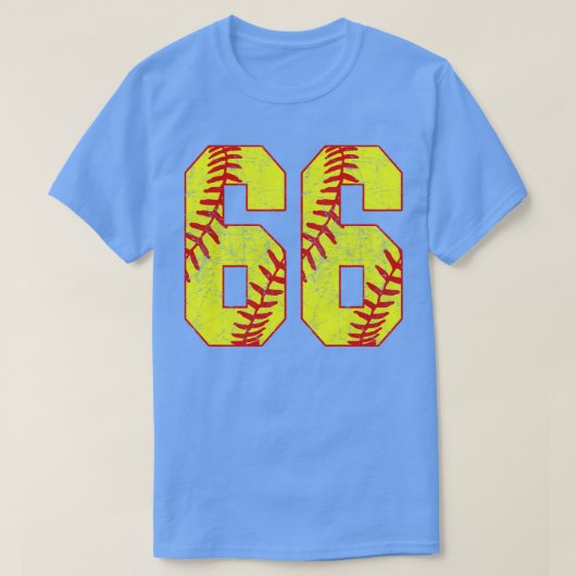 T-shirt Fastpitch Softball Numéro 66 66 Softball Jersey U (Design devant)