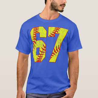 T-shirt Fastpitch Softball Numéro 67 67 Softball Jersey U