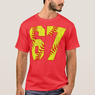 T-shirt Fastpitch Softball Numéro 67 67 Softball Shirt Jer