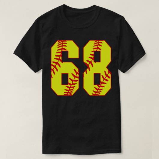 T-shirt Fastpitch Softball Numéro 68 68 Softball Jersey U (Design devant)