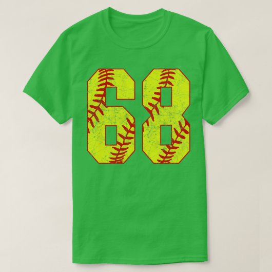 T-shirt Fastpitch Softball Numéro 68 68 Softball Shirt Jer (Design devant)