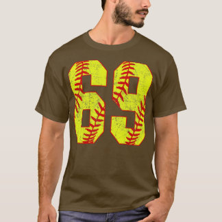 T-shirt Fastpitch Softball Numéro 69 69 Softball Shirt Jer