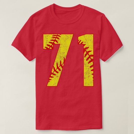T-shirt Fastpitch Softball Numéro 71 71 Softball Jersey U (Design devant)