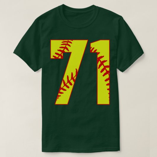 T-shirt Fastpitch Softball Numéro 71 71 Softball Shirt Jer (Design devant)